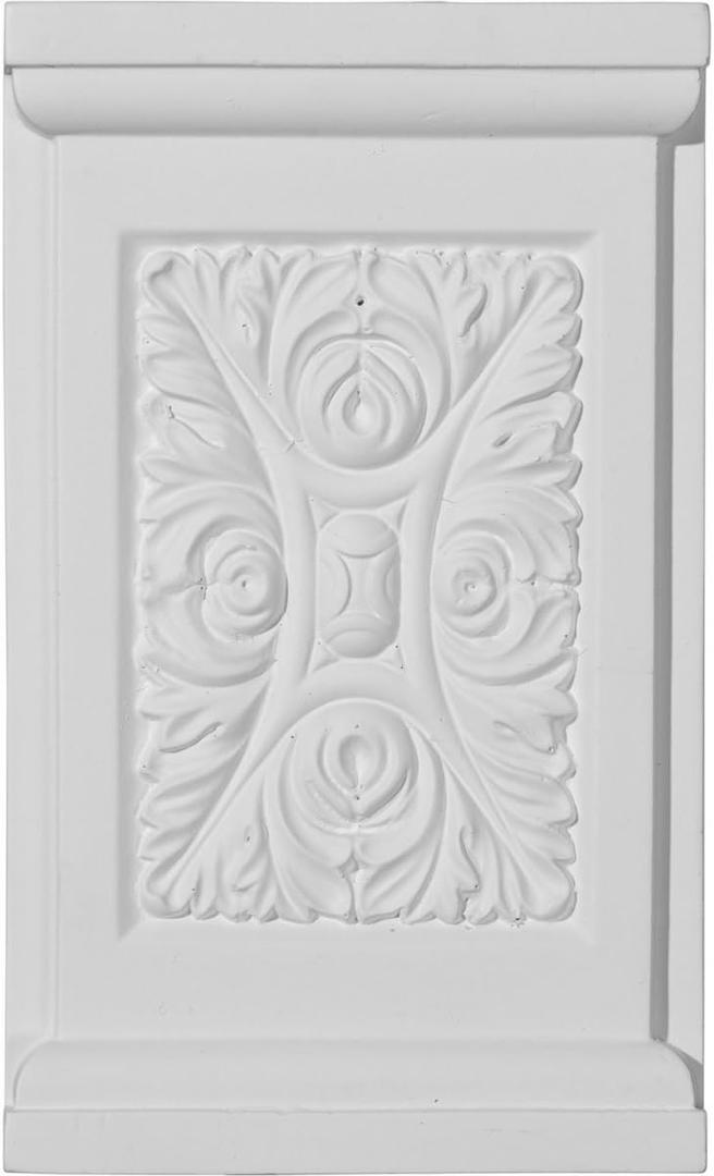 Ekena Millwork PB05X08X01ME Medway Plinth Blocks, 5 1/4"W x 8 5/8"H x 1 1/4"P, Primed