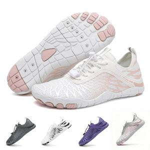Hike Barefoot Shoes for Women Men Breathable & Non-Slip Athletic Footwear Wide Toe Water Shoes, Designed for Walking, Running, & Swimming White 37