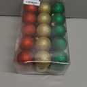 30ct Christmas Ball Ornaments, 1.18" Shatterproof Tree Decorations, Perfect Hanging Ball for Indoor/Outdoor Holiday Party Decor (Black)