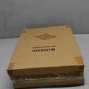 BAMEOS 3.9inch Tall Bamboo Drawer Organizer, Expandable Utensil Holder with 8 Compartments, Adjustable Kitchen Drawer Divider for Flatware, Silverware and Gadgets, Deep Storage for Home and Office