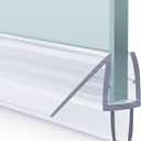 AmazerBath 3PCS Shower Door Bottom Seal for 1/4 Inch Glass - (15.75 Inches * 3), 3 Section Segmented Shower Installation Kit Frameless Glass Door Seal Strip