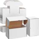 WIFTREY 11x6x6 Shipping Boxes for Small Business 20 PACK, White Corrugated Cardboard Mailer Boxes for Packing Mailing