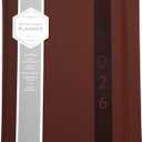 WORLD TRAVELER 2026 Planner Weekly and Monthly - 8'' x 10'' Hard Cover January December Agenda Daily Planner 2026 To Do List, Size 8X10, Brown Textured