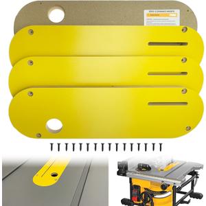 Zero Clearance Inserts Compatible with DeWalt DWE7485 with Riving Knife Slot, Precise Cuts with No Tear-out and Helps Improve Dust Flow, Includes Off-set Screws, Easy Height Adjustment, 4-pack