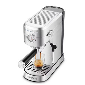 CASABREWS CM5418 Espresso Machine 20 Bar, Compact Espresso Maker with Steam Milk Frother, Stainless Steel Coffee Machine with 34oz Removable Water Tank for Cappuccino, Gift for Women or Men, Silver