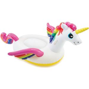 INTEX Enchanted Unicorn Inflatable Pool Float: Animal Pool Toy for Kids  2 Heavy-Duty Handles  88lb Weight Capacity  89" x 68"  for Ages 3+