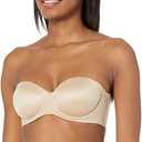 Bali Women's One Smooth U Strapless, Ultimate Stay in Place, 7-Way Multiway Underwire Bra, Full Coverage, 38D, Color: Taupe