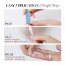 Glamnetic Press On Nails - Fiery Red | Opaque Bright Red Short Almond Fake Nails, Salon Quality | 15 Sizes - 30 Nail Kit with Glue