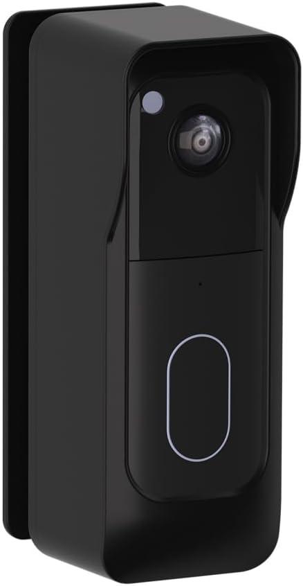 Anti-Theft Angle Mount for Blink Video Doorbell 2025 (2nd Gen)  Adjustable Wall Bracket with Weatherproof Cover & 45 Swivel, No-Drill Adhesive or Screw Installation (Black)