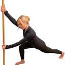 Sturdy Yoga Stick Made from Natural Bamboo - Stretching Stick for All Fitness Levels - Stretch Stick for Balance and Flexibility with Non-Slip Rubber Ends