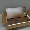 TUTOTAK Small Side Table, Narrow End Table, Skinny Sofa Table, Slim Nightstand, Couch Table, Living Room, Bed Room, Brown TB01BB062 (2-Tier7.9"D x 15.8"W x 22.5"H)