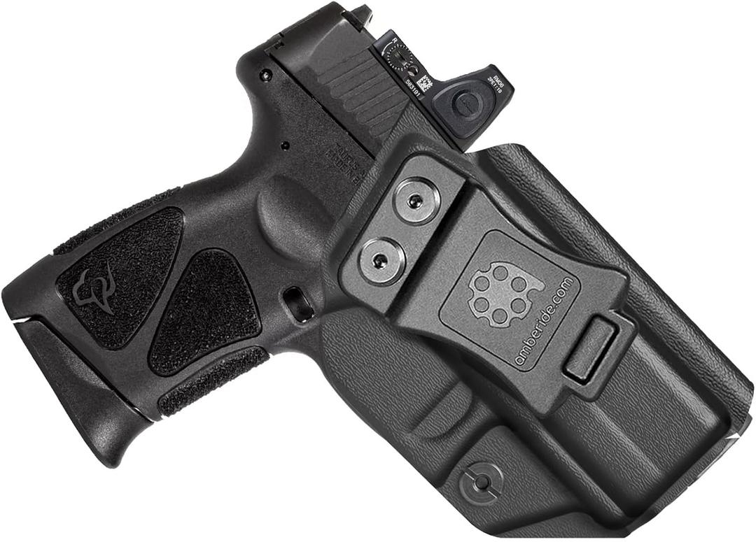 Amberide Taurus G3C IWB Holster, Kydex Concealed Carry Holster for Taurus G3C / G3X / G2C / G2S / PT111 / PT140, Optic Cut, Posi-Click Retention, Sweat Guard, Adjustable Cant (030) (Right Hand Draw)