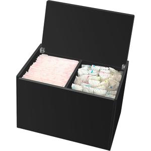 Tampon Holder for Bathroom, Tampons and Pads Container Box, Women Period Storage Holder, Black