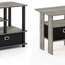 Furinno TV Stand for up to 55-Inch TV and 2 End Tables with Bin Drawer
