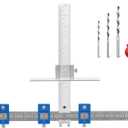 Metal Cabinet Hardware Jig, Punch Locator Drill Guide,Wood Drilling Dowelling Guide for Installation of Handles Knobs on Doors and Drawer, Cabinet Template Tool for Handles and Pulls