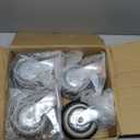 Nisorpa 4 Pack Heavy Duty Plate Casters Set 6 inch Swivel Wheel with Brake Anti-Skid 360 Degree Ball Bearing Castor Wheels(All Swivel, 2PCS with Brake 2PCS Without)