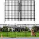 10 Panels Garden Fencing Animal Barrier with Lock, 40 in(H) X 24 ft(L) Dog Fence Outdoor for Yard Rustproof No Dig Decorative Tall Garden Fence Metal Wire Panel Border Rabbit Ground Stakes Fencing