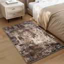 Entrance Rugs Indoor 2x3 Brown Entry Rug Washable Abstract Coffee Small Area Rug Non-Slip Low Pile Throw Rugs for Entryway, Kitchen Floor, Front Door Indoor Door Mat, Bathroom, Bedroom Bedside
