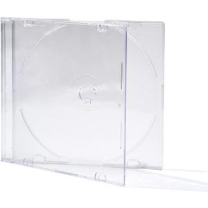 Maxtek Ultra Thin 5.2mm CD DVD Blu-Ray Clear Slim Jewel Case with Built in Frost Clear CD Tray, 25 Pack