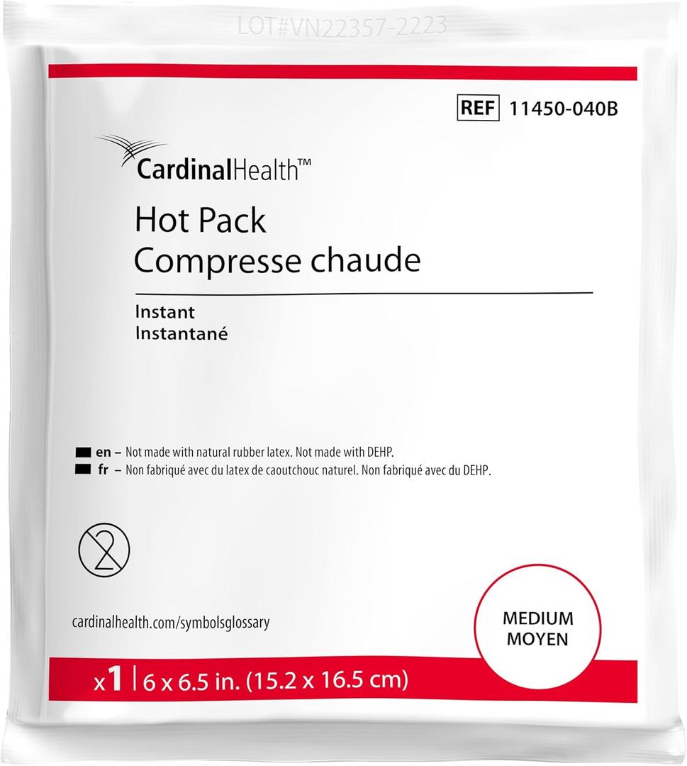 Cardinal Health Instant Hot Pack, Medium, 6 x 6.5IN, Case of 40