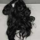 Black Wig with Bangs for Women Long Black Wavy Wigs 26 Inch Natural Black Wigs Natural Looking Heat Resistant Synthetic Wig for Daily Party Use