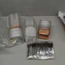 Mini Cake Pans With Lids (10oz,40 Pack) 4x4 Aluminum Foil Square Cupcake Liners Brownie Baking Cups, Disposable Large Cupcake Pan, Jumbo Muffin Tin Ramekins Holders