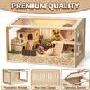 Wooden Large Hamster Cage 24x16x16 Chewproof Enclosure Habitat House