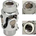 RABROPAR 3/4" 36 Spline X 3/4" DD Steering Shaft U Joint Single Chrome Universal Joint Coupling