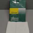 THREAD SPREAD 100% Organic Cotton Percale Flat Sheet Queen Size - 1 PC Flat Sheet, White - Crisp, Cool and Strong Bed Linen, Top Sheets for Hot Sleepers, Luxury Breathable GOTS Certified Sheets, Queen Size