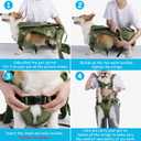 PetBonus Pet Front Dog Carrier Backpacks, Adjustable Pet Backpack, Legs Out Easy-fit Puppy Chest Carrier for Medium Small Dogs, Hands Free for Hiking, Cycling (Army Green, M)