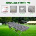 Camping Cot, 28'' Wide Heavy Duty Sleeping Bed for Adult, Protable Folding Cot with Mattress & Carry Bag (Cement Gray)