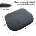 6 x Grey Foam Seat Cushions Kitchen Chairs Pads for Dining Chairs 6 Pack Non Slip Patio Seat Cushions Washable U Shaped Soft Thick Large Metal Wooden Chair Cushions,17" x 15"