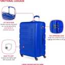 SwissGear 7366 Signature Hardside Expandable Luggage with Spinner Wheels, TSA Lock, Cup-Holder, Cobalt, 3-Piece Set (19/23/27 in)