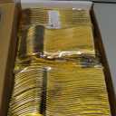 WDF300 Pieces Gold Plastic Silverware - Heavy Duty Disposable Cutlery Set Plastic Gold Silverware Set Includes 100 Forks, 100 Spoons, 100 Knives for Party/Thanksgiving