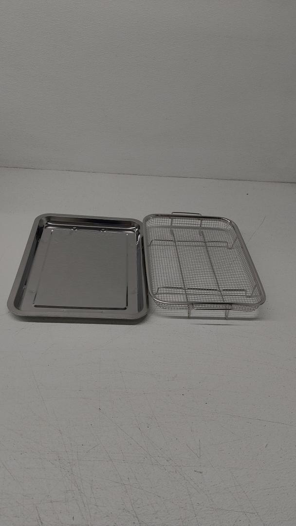 Air Fryer Basket and Tray for Oven, 15.5'' x 12.5'' Stainless Steel Crisper Tray and Basket for Convection Oven, Baking Pan Perfect for the Grill, Dishwasher Safe,Medium Size