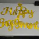 KatchOn, Gold Glitter Happy Engagement Banner - 10 Feet, No DIY | Engagement Party Decorations | engagement Party Banner | Engaged Banner, Bachelorette Party Decorations