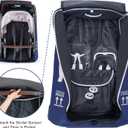 Stroller Bag for Airplane, Stroller Travel Bag Compatible with UPPAbaby Vista V1 V2 V3, Cruz V1 V2 V3, Rolling Wheel Bag with Storage Pocket, Multiple Handles,Luggage Tag for Flight Travel,Navy