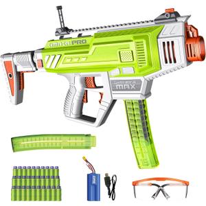 Dart Zone Max Omnia Pro Gen 3 Foam Dart Blaster150 FPS Full Auto Foam Dart Blaster for AdultsElectric Foam BlasterElite Blaster for Ages 14+ with 30 Half Length Darts, Sight, Mags, Stock & Eyewear