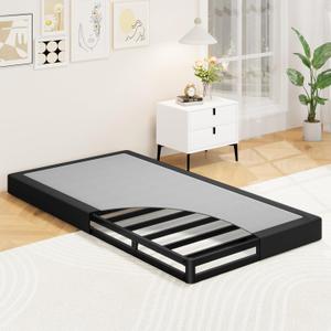 Twin Box Spring, 5 Inch Low Profile Twin Box Spring Only Bed Base, Heavy Duty Metal Frame Mattress Foundation with Fabric Cover, Easy Assembly-Noise Free