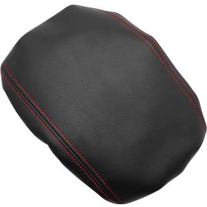 Leather Center Console Armrest Cover Replacement for Honda Civic 2022 2023 Sedan LX Sport EX Touring, Hatchback LX Sport EX-L Sport Touring Black (Gray line,Red line) (Black (Red line))