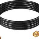 GASPRO 15FT RV Quick Connect Propane Hose for Camping Grilling, Connects 1 LB Portable Appliance, 1/4" Male Quick Connect Plug x 1-20" Male Throwaway Cylinder Thread