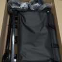 Wagons Carts Foldable,360 lbs Collapsible Wagon with Wheels Foldable Wagon Cart with Flexible Handle,Lightweight Portable Folding Cart for Camping Beach Picinic Grocery Outdoor Sports Shopping(Black)