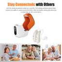 Hearing Aids, Rechargeable Hearing Aids for Seniors with Hearing Loss, Noise Cancelling & Clear Sound, Comfort & Invisible, 80H Long Battery, USB-C Fast Charge, One-Button Operation, Skin