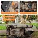 Indestructible Heated Cat House for Outside Cats Winter, 100% Weatherproof, Safe Escape Door, Insulated Outdoor Cat Shelter with Heater for Feral Barn Cat Kitty (Desert Camouflage, 13"x17"x12.6")