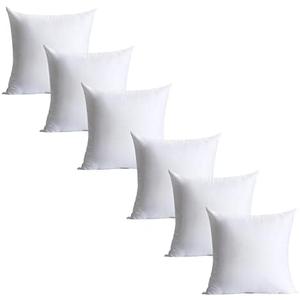 Calibrate Timing 18 x 18 inches Pillow Inserts, Set of 3 Hypoallergenic Brushed Microfiber Liner Down Alternative Filled Square Cushion Throw Pillow