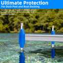 Dock Fender Bumper for Post, Boat Dock Bumpers Slide-Over Post Pole, Slip-On Dock Leg Pipes and Mounting Brackets, Vertical Protection Dock Guards, Soft UV-Resistant Marine-Grade Vinyl