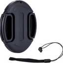 49mm Center Snap-on Lens Cap JJC Camera Front Lens Cover for Canon Nikon Fujifilm Sony Olympus Panasonic Any Lens with 49mm Filter Thread Replaces Original Cap with Free Lens Cap Keeper (1-Pack)