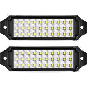 Flush Mount LED Pod Lights, 2PCS 40W Bumper Backup Reverse Spot Off-Road Driving Fog Work 6 Inch LED Light Bar for Truck ATV UTV Boat (White)