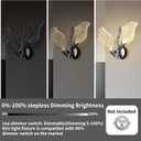 Wall Sconces, Silver Bathroom Sconces Wall Lighting with Clear Acrylic Leaf, Modern Sconces Wall Decor Wall Light fixtures for Bathroom Mirror Living Room Hallway Bedroom Stairs (1pcs,Silver)