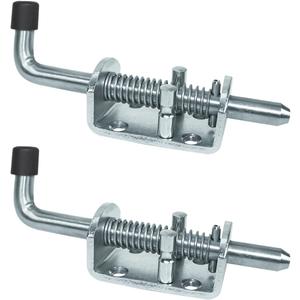 Spring Loaded Gate Latch Pin Barrel Bolt 6in x 1/2in Stem Durable Zinc Plated Solid Steel Heavy Duty for Tailgate - 2pcs